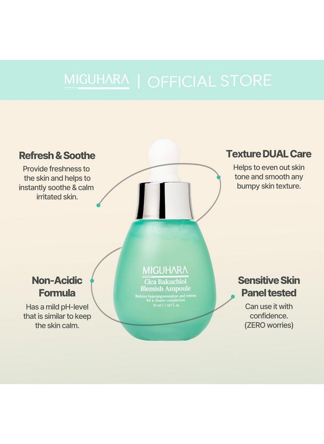 MIGUHARA Cica Bakuchiol Blemish Ampoule | Korean Skincare Ampoule (35ml/1.18 fl.oz.)  - Image 3