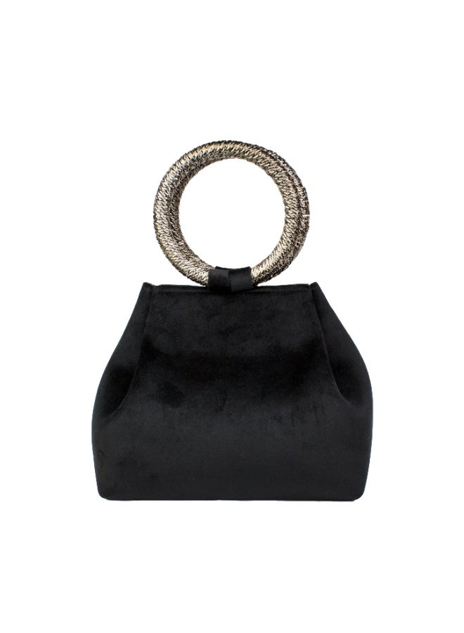 Dollar's Suede Handbag - Stylish Shoulder Bag, Elegant Tote Purse, Soft Texture Fashion Carry Bag for Everyday Use, Spacious Handbag for Work, Travel, Shopping & Casual Outings (Black) - Image 4