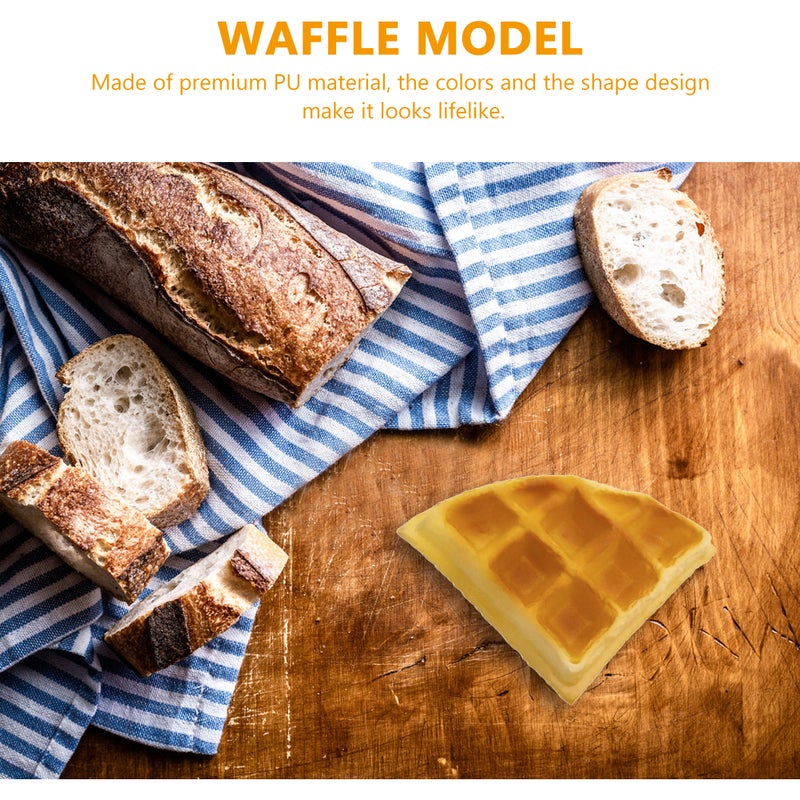 Faux Waffle Model Simulated Waffle Pretend Toy Imitation Waffle Photography Prop - Image 5