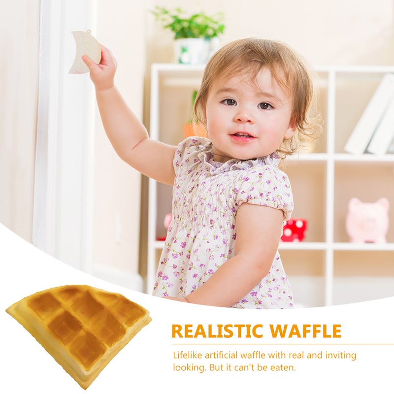 Faux Waffle Model Simulated Waffle Pretend Toy Imitation Waffle Photography Prop - Image 2