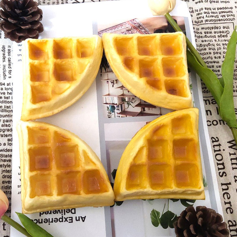 Faux Waffle Model Simulated Waffle Pretend Toy Imitation Waffle Photography Prop - Image 1