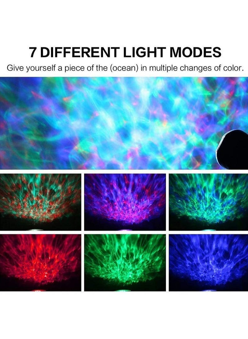 جهاز عرض أمواج المحيط مع ضوء ليلي وجهاز تحكم عن بُعد ومكبر صوت USB وأضواء ملونة بجانب السرير مثالي لحفلات الأطفال وأعياد الميلاد والعطلات - Image 3