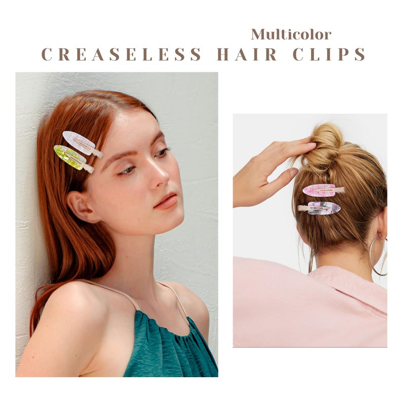 Cptots No Crease Creaseless No Bend Hair Clips For Styling Non Slip Flat Clips For Makeup Hair Accessories For Women,Sparkle Multiple Colors,12 PCS - Image 5
