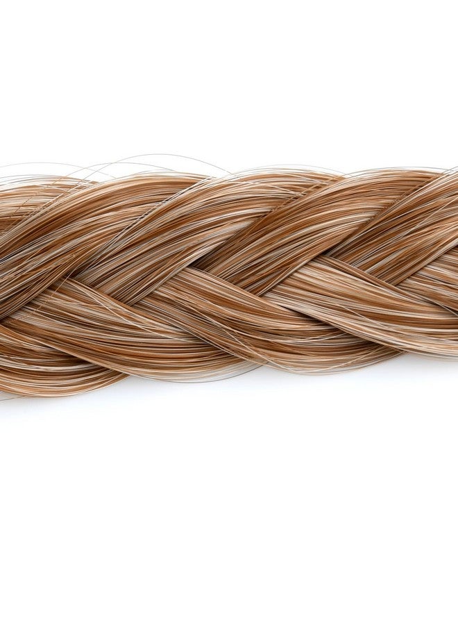 DIGUAN Diy Hairstyle Thin Double 3 Strands And Fishtail Plaited Synthetic Hair Braids Headband With Clip Hair Accessory For Women Girls (Messy Fishtail Caramel Blonde) - Image 2