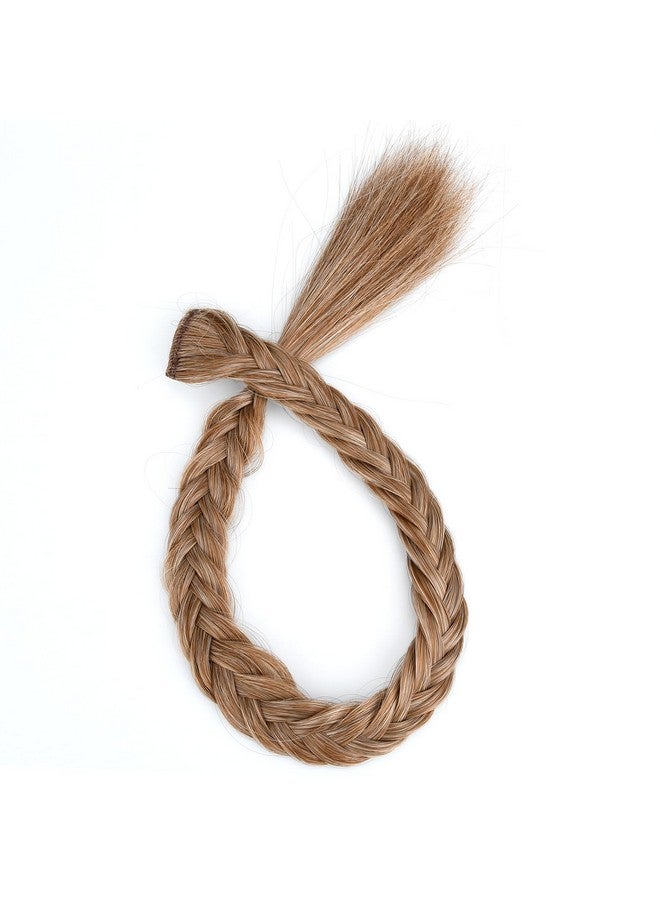 DIGUAN Diy Hairstyle Thin Double 3 Strands And Fishtail Plaited Synthetic Hair Braids Headband With Clip Hair Accessory For Women Girls (Messy Fishtail Caramel Blonde) - Image 1