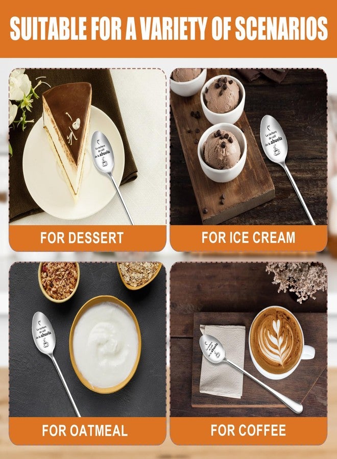 LemonRoad Abuela Gifts in Spanish, Nana's Coffee Spoon, Christmas Coffee Tea Stainless Steel Spoon for Grandma Mother in Law, Pregnancy Announcement Gift, Yuletide gift - Image 5