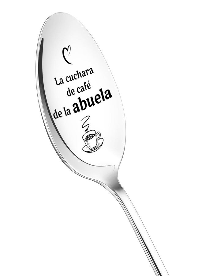 LemonRoad Abuela Gifts in Spanish, Nana's Coffee Spoon, Christmas Coffee Tea Stainless Steel Spoon for Grandma Mother in Law, Pregnancy Announcement Gift, Yuletide gift - Image 1