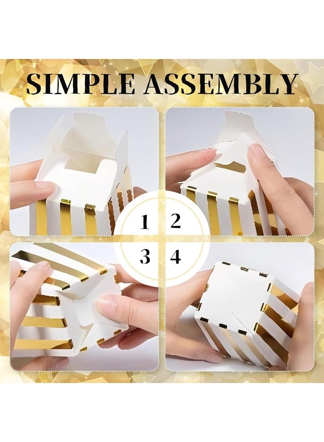 DUNISO 36 Pcs Popcorn Boxes, Stackable Paper Popcorn Cups, Cardboard Candy Container, Small Snack Bags for Bitrhday Party Supplies, Movies Theater, Dessert, Wedding Favors - Image 5