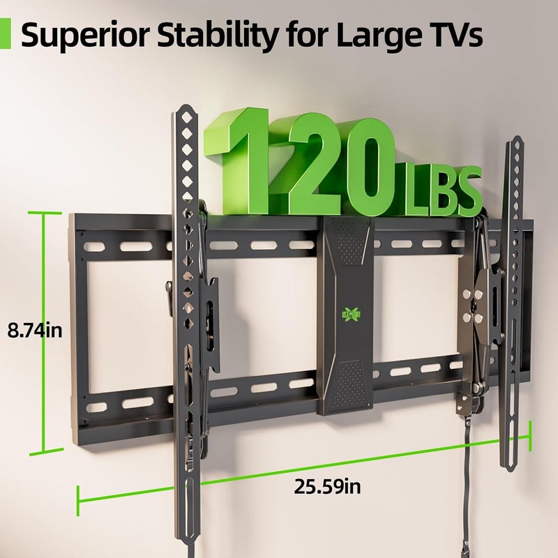 USX MOUNT Advanced Tilt TV Wall Mount for Most 42-90 inch TVs with 7.18” Arm Extension, Television Mount with Quick Lock Design, Wall Mount Bracket Up to 24'' Studs, VESA 600 x 400mm and 120lbs - Image 4