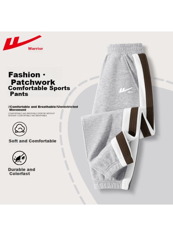 Kids Boys Pants  New Children's Patchwork Loose Fit Long Pants Spring Autumn Big Boys Sports Sweatpants - Image 4