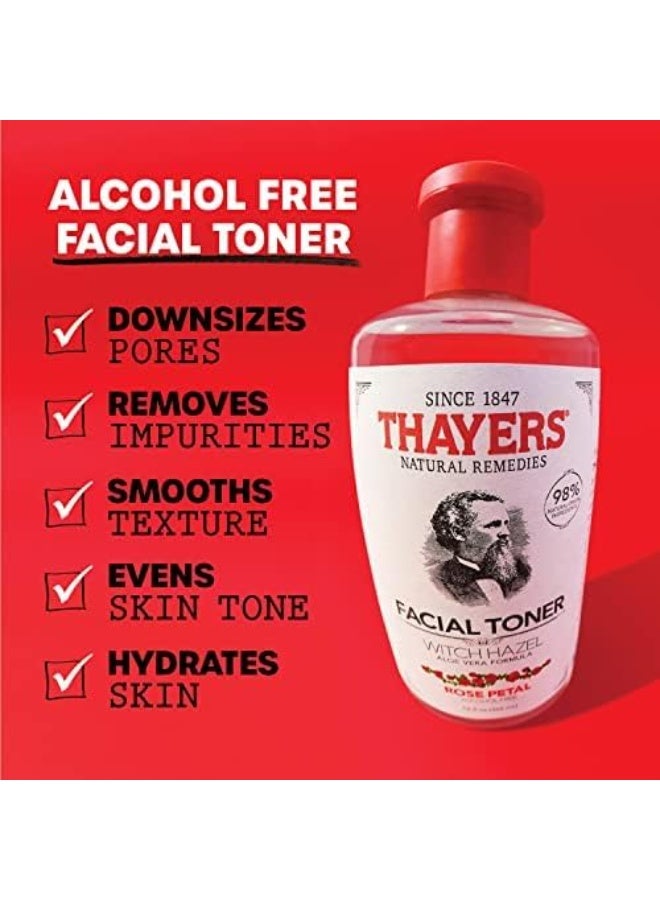 ثايرس تونر الوجه من ثايرز، خالٍ من الكحول، مرطب بخلاصة بتلات الورد والبندق الساحر مع تركيبة الصبار، نباتي، تم اختباره وتوصيته من قبل أطباء الجلدية، 8.5 أونصة (عبوة من قطعتين) - Image 2