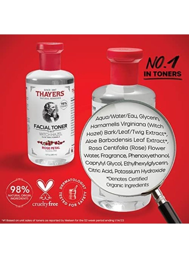 ثايرس تونر الوجه من ثايرز، خالٍ من الكحول، مرطب بخلاصة بتلات الورد والبندق الساحر مع تركيبة الصبار، نباتي، تم اختباره وتوصيته من قبل أطباء الجلدية، 8.5 أونصة (عبوة من قطعتين) - Image 5
