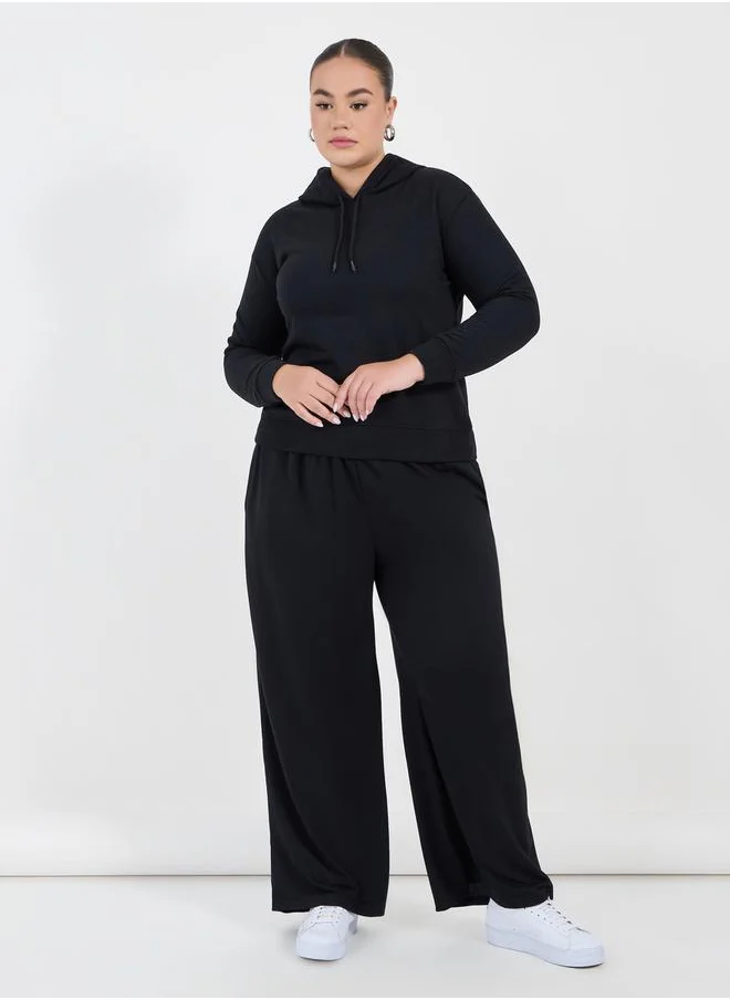 ستايلي Plus Size Wide Leg Joggers