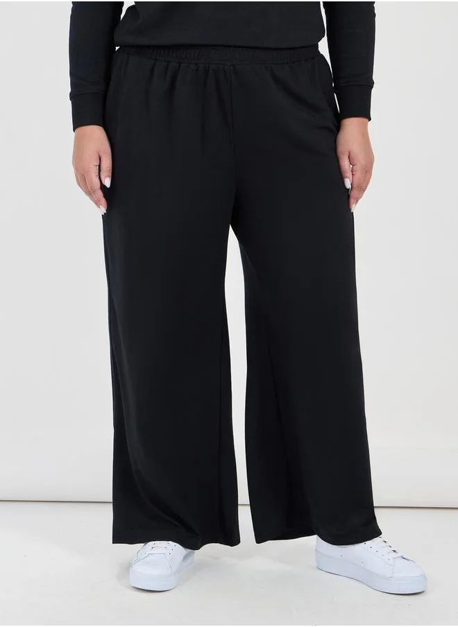ستايلي Plus Size Wide Leg Joggers