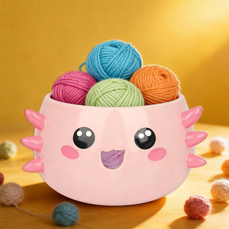 Yarn Bowl - Cute Cartoon Design Large Accessories Holder | Cute Knitting Bowls for Yarn,for Women, Adults, Beginners, Crocheters, Knitters - Image 3