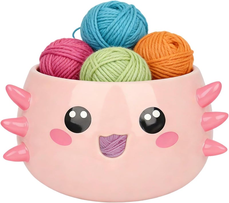 Yarn Bowl - Cute Cartoon Design Large Accessories Holder | Cute Knitting Bowls for Yarn,for Women, Adults, Beginners, Crocheters, Knitters - Image 1