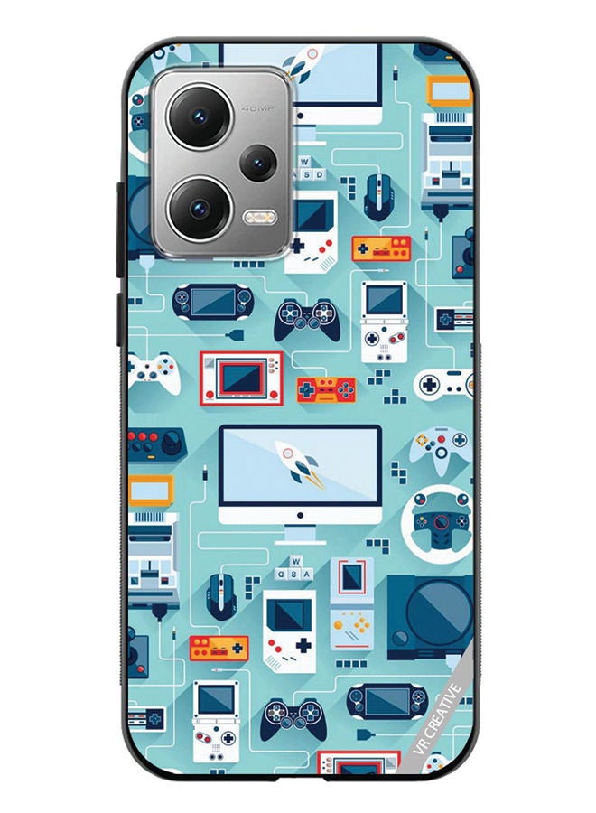VR CREATIVE Protective Case Cover For Xiaomi Redmi Note 12 Technolgu Items Design Multicolour - Image 1