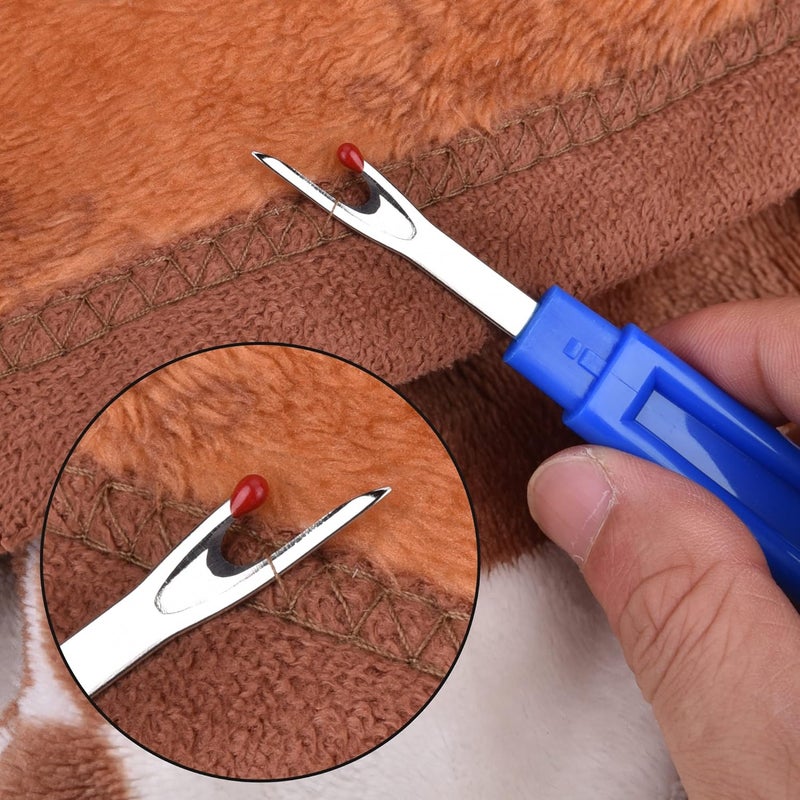 ESHATO 50 Pieces Sewing Seam Rippers,Stitch Thread Unpicker and Cutter for Crafting (Blue) - Image 4