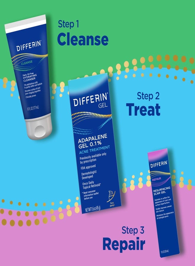 Differin Gel Acne Scar Spot Treatment for Face, Resurfacing Scar Gel, Gentle Skin Care for Acne Prone Sensitive Skin, 1 Oz (Packaging May Vary) - Image 5