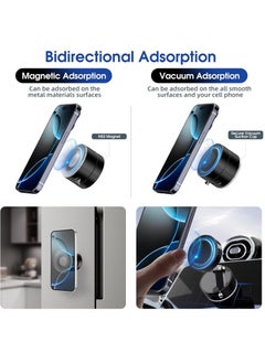 Zefzon Foldable Vacuum Suction Magnetic Car Phone Holder,360° Rotatable and Adjustable Suction Phone Mount, Strong Suction Cup Magnetic Mobile Holder for all phones /Mirror/Gym  - Image 4