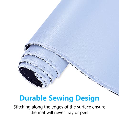 Dapesuom Large Gaming Mouse Pad, Extended Mouse Mat with Stitched Edges, Full Size Keyboard Pad with Non-Slip Base, Big XXL Computer Desk Mats for Gamer, Laptop, Office, 31.5 x 15.7in, Sky Blue - Image 5