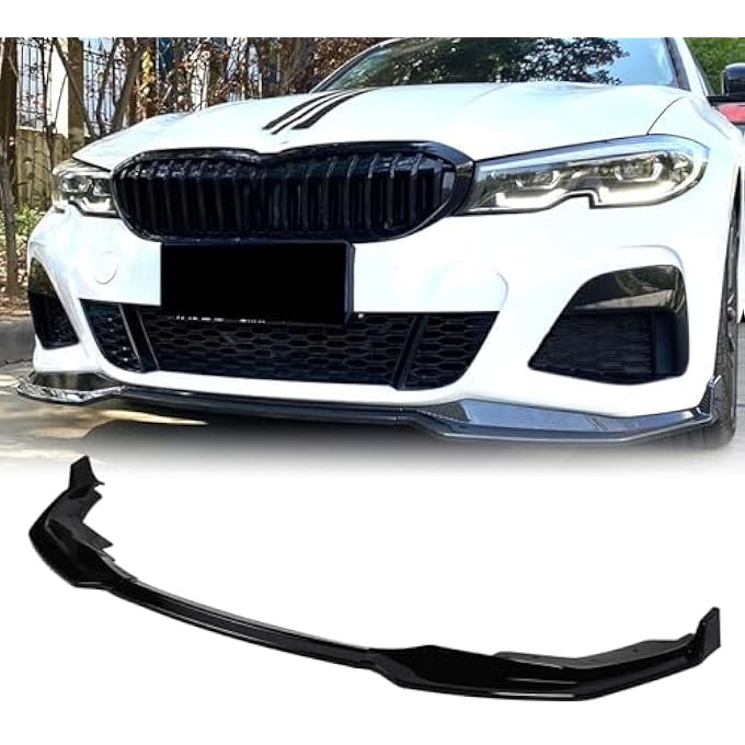 Yechiry 3Pcs Front Bumper Protector Lip Diffuser Kit, Fit for 3 Series G20 G21 M Pack Pre Facelift 2019-2022, Easy No Drill Installation (Bright Black) - Image 4