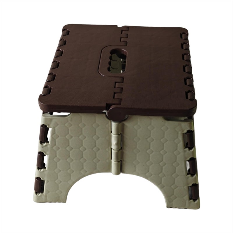 SANWALSA [7 Inch, Pack of 1, Brown & Beige] Super Strong Folding Step Stool | Easy to Carry | Ideal for Kitchen, Bathroom, Bedroom, Camping, Hiking - Image 5