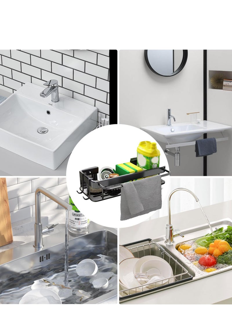 Mordely Kitchen Sink Organizer, Dish Drying Rack, No Drilling Dish Sponge Organizer Rack for Sink, Dish Drying Rack for Countertop  - Image 4