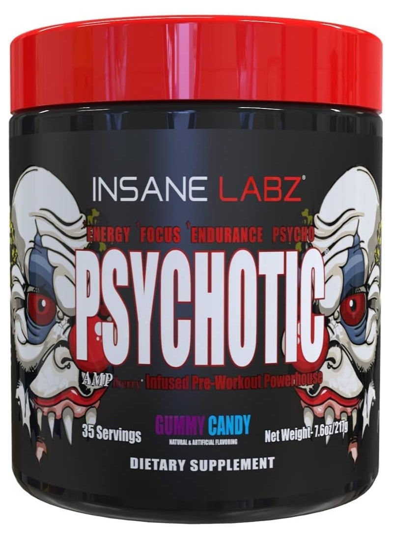 Insane labz Psychotic, Cotton Candy Flavour, 35 Servings 