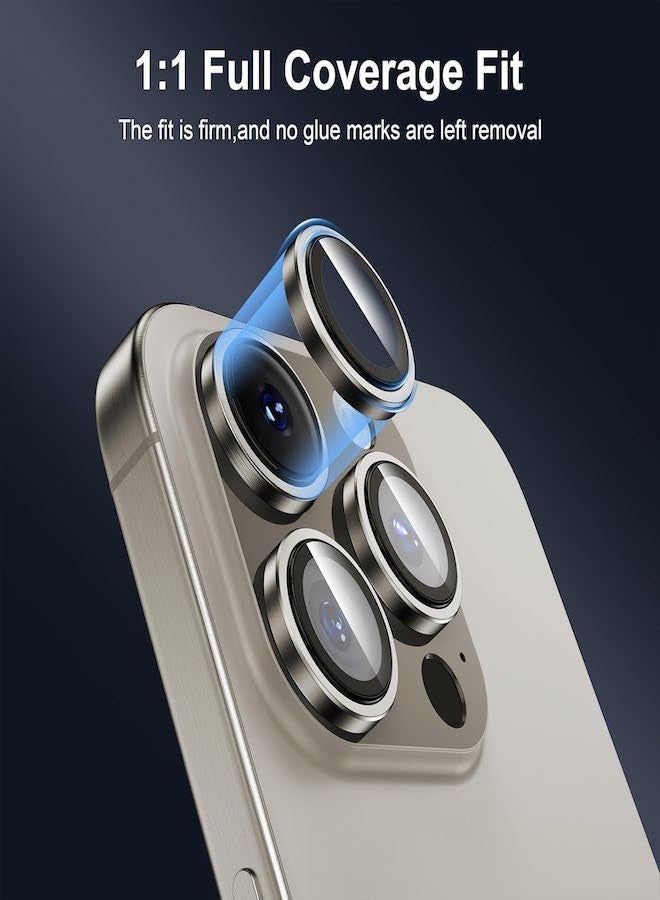 Strong and transparent camera lens protection with glass protection cover for iPhone 15 Pro Max / 15 Pro