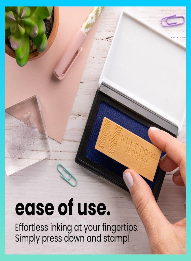 ExcelMark Ink Pad for Rubber Stamps 1-7/8" x 3-1/8"- Blue - Image 3