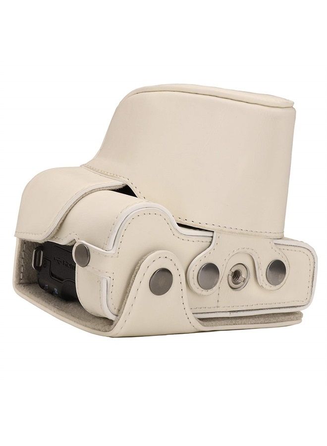 MegaGear Canon EOS M50 Pu Leather Camera Case, White (MG1449) - Image 2