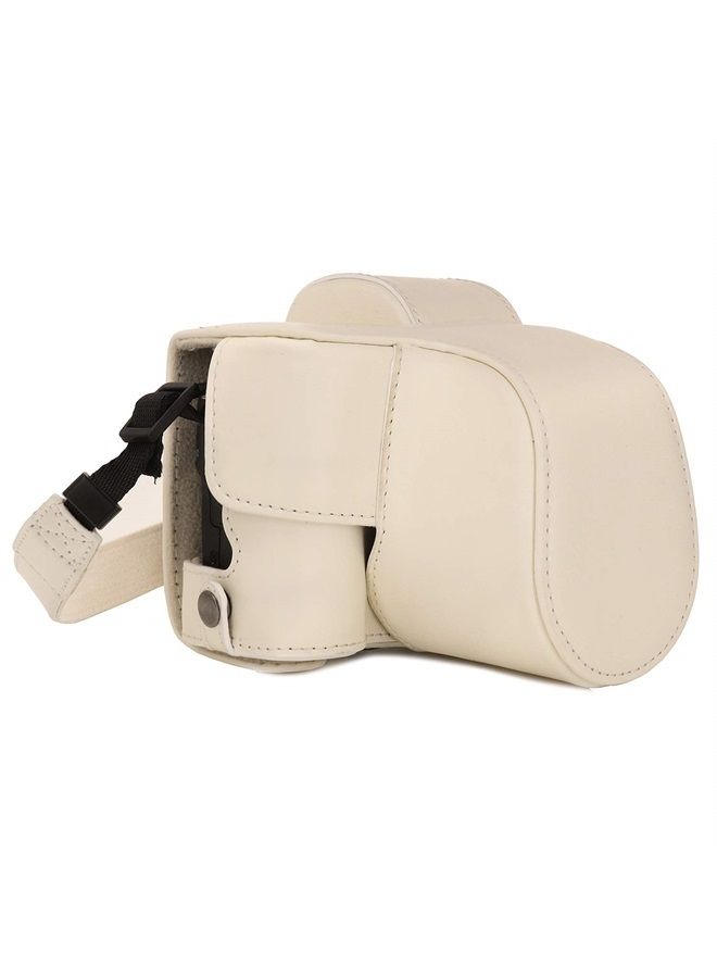 MegaGear Canon EOS M50 Pu Leather Camera Case, White (MG1449) - Image 1