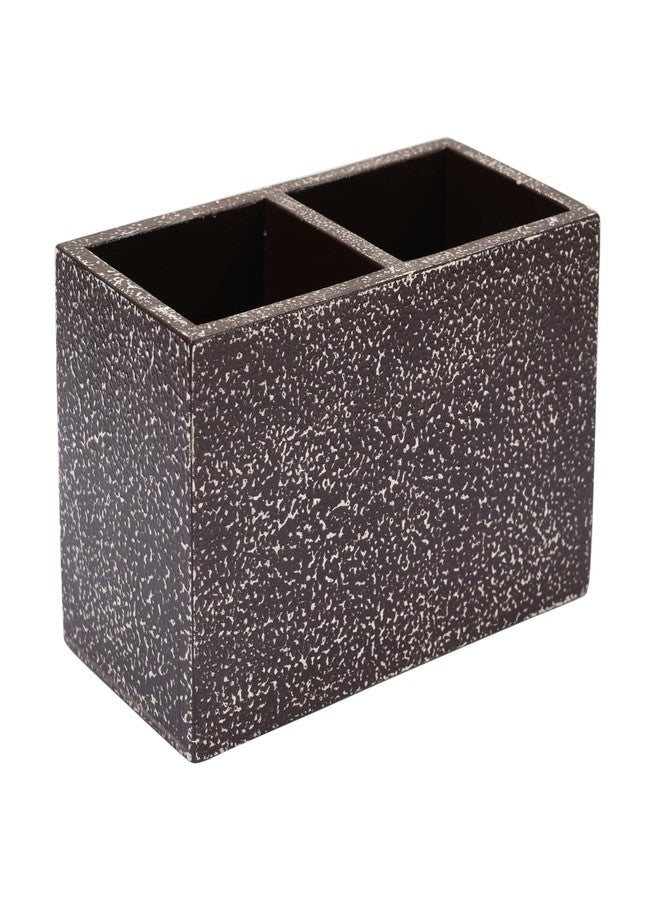 CRAFT MITRA حامل أدوات المائدة/حامل الملاعق المستطيل من خشب MDF عالي الجودة من كرافت ميترا، مناسب لطاولة الطعام وأدوات المطبخ، مكون من قسمين | عبوة من قطعة واحدة (16 سم طول × 9 سم عرض × 10 سم ارتفاع) (فضي) - Image 2