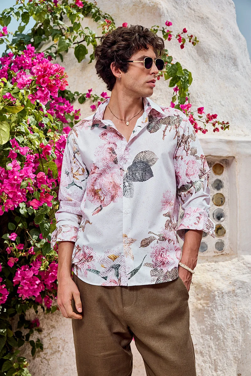 SNITCH Mediterranean Mosaic Luxe Floral Shirt
