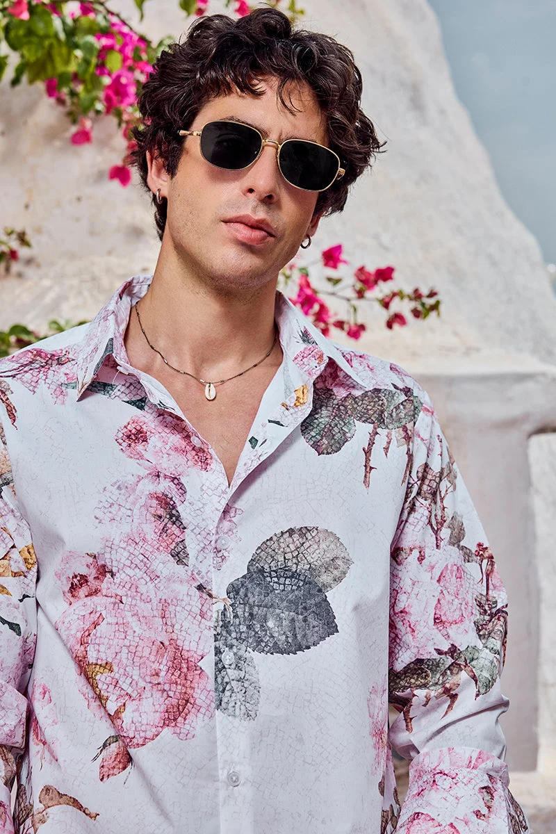 SNITCH Mediterranean Mosaic Luxe Floral Shirt