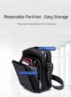 ARCTIC HUNTER K00542 Durable Men's Crossbody Travel Work Shoulder Sling Messenger Lightweight Every Day Carry Water-resistant Bag - Blue  - Image 4