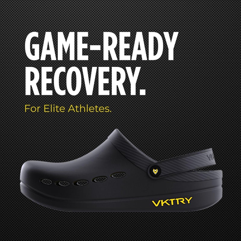 VKTRY Performance Recovery Clogs â€“ Cushioned EVA with Carbon Fiber Stability | Rocker Sole, Ventilated Comfort, Deep Heel Cup, Slip-Resistant Grip, Removable Strap, Black | US: M 6.5-7, W 7.5-8 - Image 2