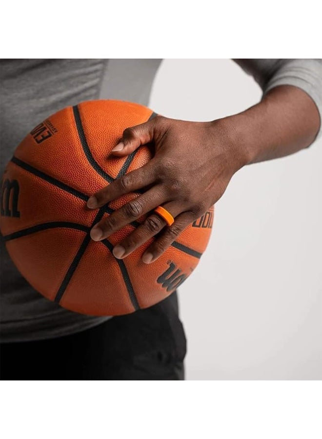 خواتم زفاف من السيليكون للنساء، خواتم خطوبة مطاطية، خواتم زفاف، يمكن ارتداؤها للرياضة أو اللياقة البدنية أو التمارين الرياضية أو الرياضات الخارجية - 7 قطع بعرض 8 مم وسمك 2 مم - Image 4