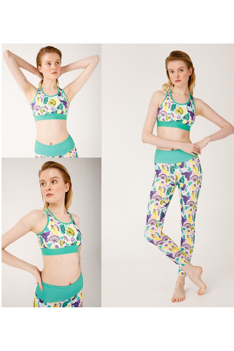 بيج ديزاين بُسْتيه نسائي بدون أكمام، مصنوع من قماش بوليستر قطني، تصميم فني مخصص، ملابس رياضية للنساء – المقاس S، صنع في تركيا. - Image 5