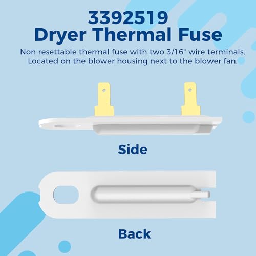 Romalon 2025 Upgraded 3392519 Dryer Thermal Fuse WP3392519 Replacement for Whirlpool Maytag Dryer Thermal Fuse Replaces AP6008325 3388651 694511 WP3392519VP 80005 ET401 by Romalon (3 Pack) - Image 4
