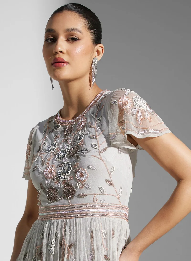 Frock and Frill Floral Printed Dress