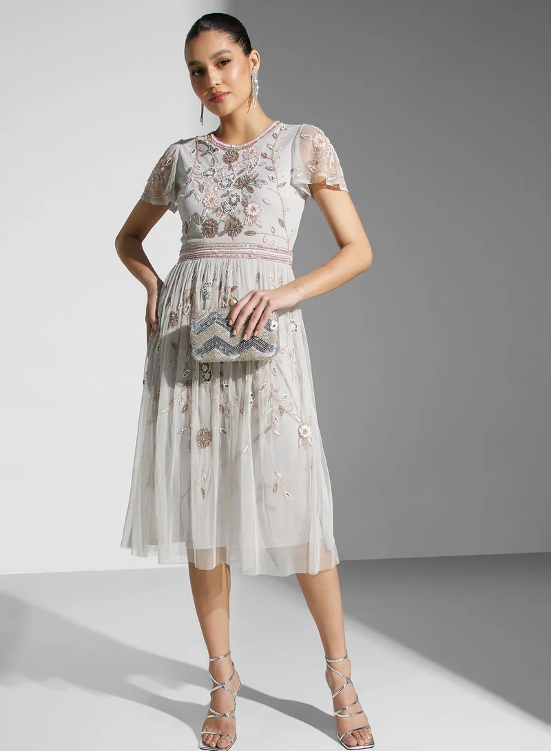 Frock and Frill Floral Printed Dress