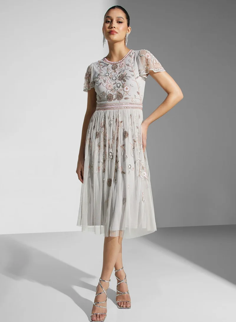 Frock and Frill Floral Printed Dress