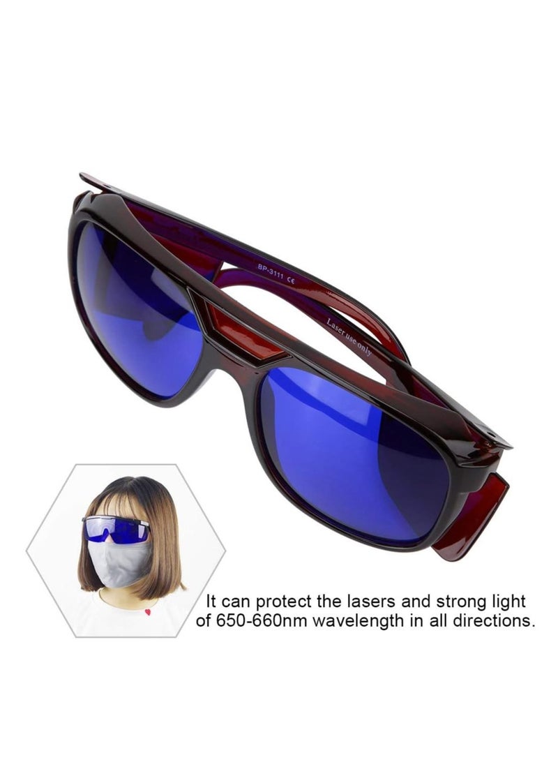 SYOSI Safety Goggles  Lasers UV Protection Safety Glasses Anti-Infrared Ray Eyesight Safety Glasses for Men Women Anti-Glare Eye Protective Workplace Safety Goggles Protection 650-660nm Wavelength - Image 3