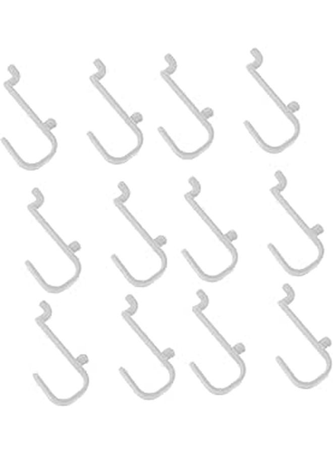 20 Pcs Plastic Pegboard Hooks Light Gray For Kitchen Tool And Utensil Storage - Image 1