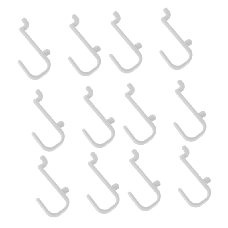 20 Pcs Plastic Pegboard Hooks Light Gray For Kitchen Tool And Utensil Storage - Image 2