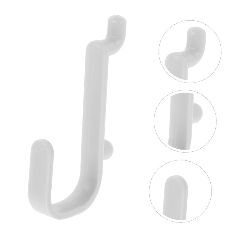 20 Pcs Plastic Pegboard Hooks Light Gray For Kitchen Tool And Utensil Storage - Image 4