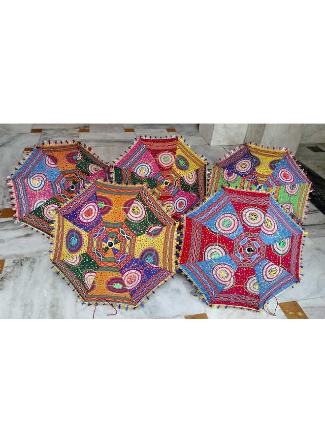 ea ekam art Sun Protection Rajasthani Umbrella Handicraft Walking Stick Decorative Umbrella For Wedding (10) - Image 4