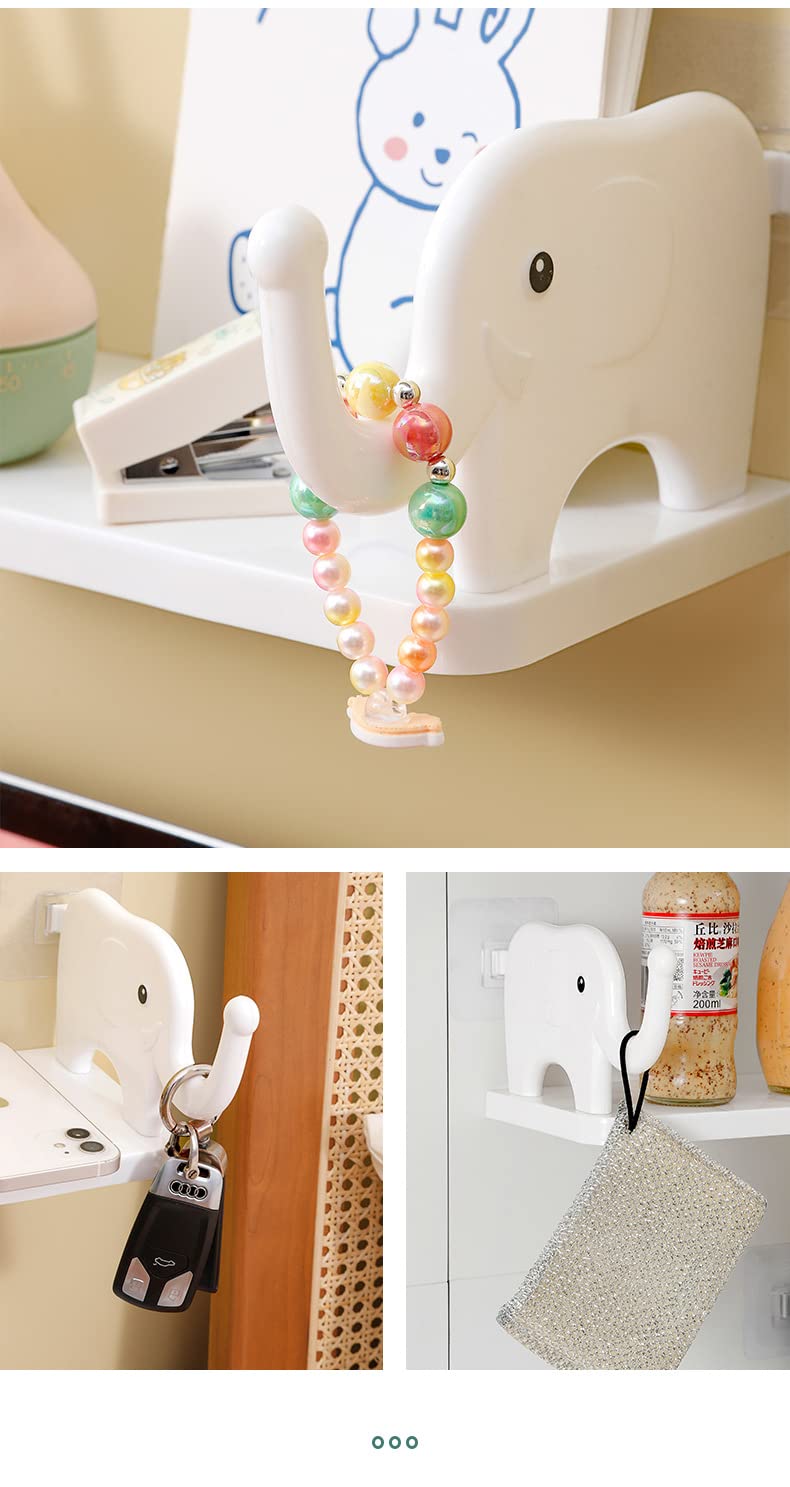TASMAX Elephant self Adhesive Bathroom Shelf Organizer Pack of 1 Shower Shelves for Bathroom Accessories Holder Bathroom Rack Without Drilling Bathroom Organiser washroom Shelf Adhesive Wall Shelf - Image 4